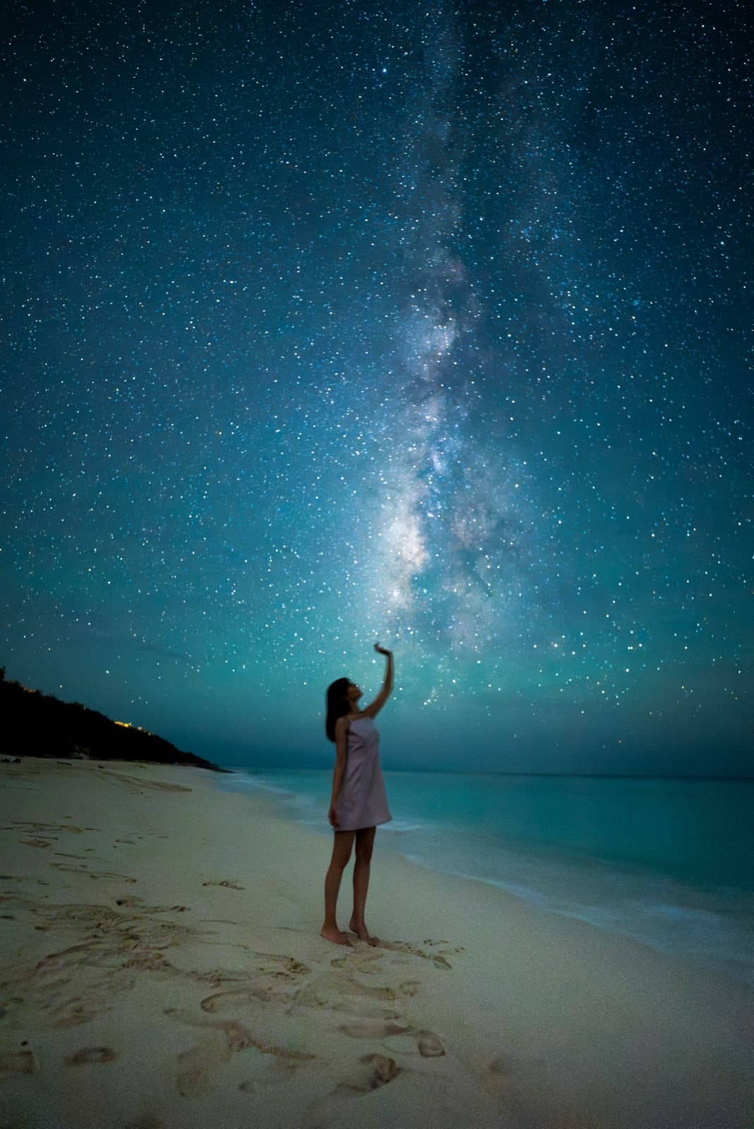 宮古島の夜空に広がる満天の星